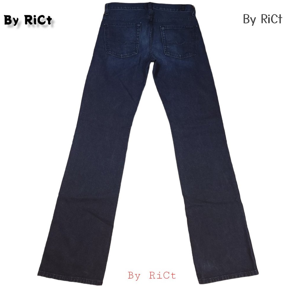 7 For All Mankind Standard Men's Jeans Size 28x34 Blue Denim Low Rise Buttons